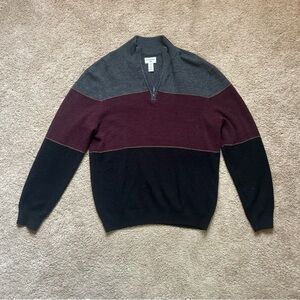Dockers Men's Zip Up Sweater - Gray, Burgundy, Black